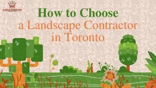 How to choose a landscape contractor in toronto