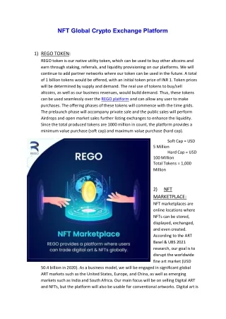 NFT global crypto exchange platform