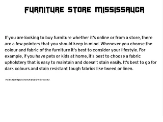 Furniture store Mississauga