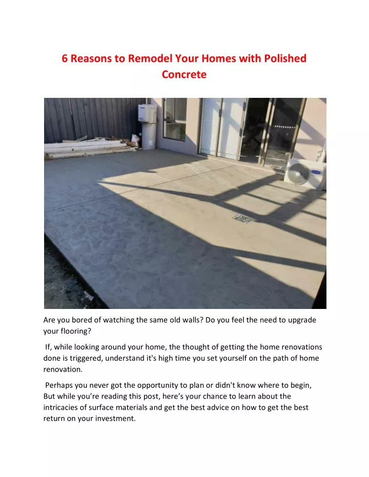 6 reasons to remodel your homes with polished