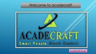 welcome to acadecraft