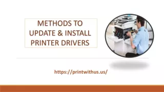 methods to update install printer drivers