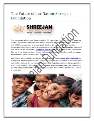 The Future of our Nation-Shreejan Foundation