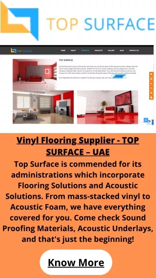 Vinyl Flooring Supplier - TOP SURFACE – UAE