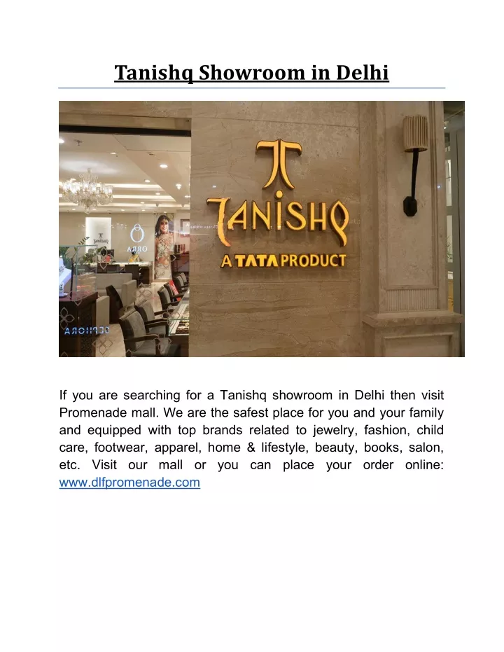 tanishq showroom in delhi