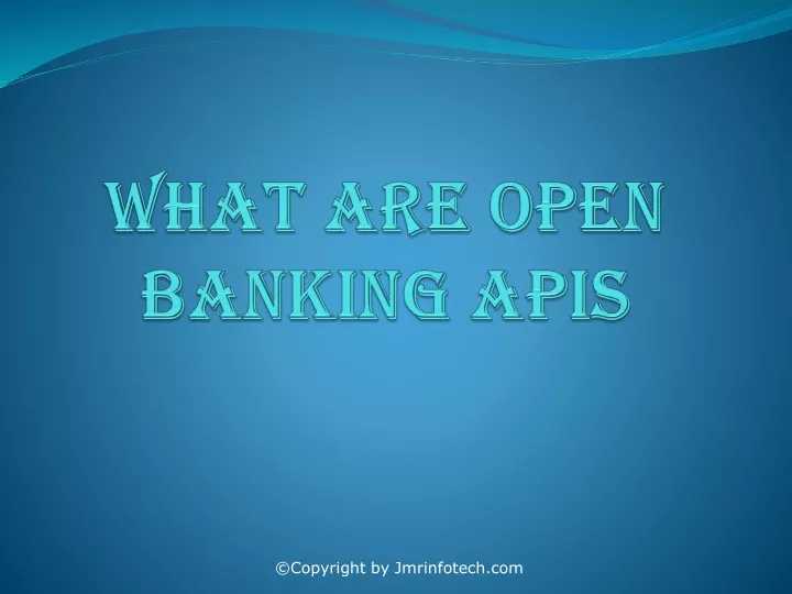 what are open banking apis