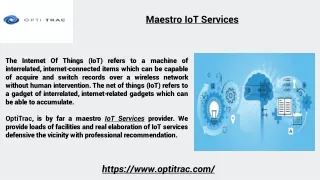 Maestro IoT Services