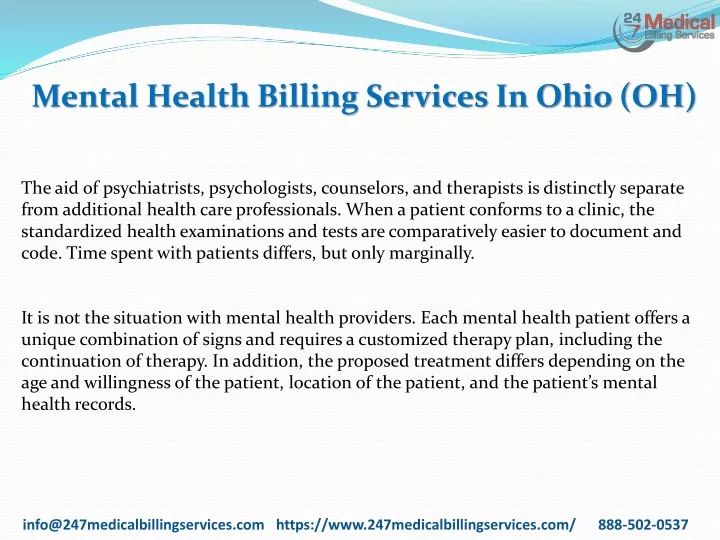 mental health billing services in ohio oh