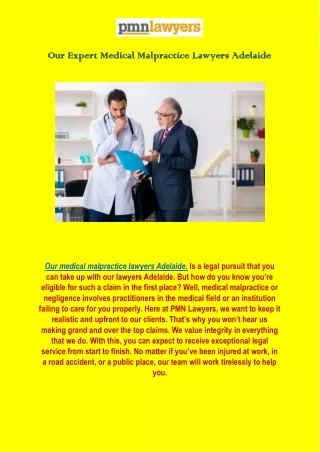 Our Expert Medical Malpractice Lawyers Adelaide