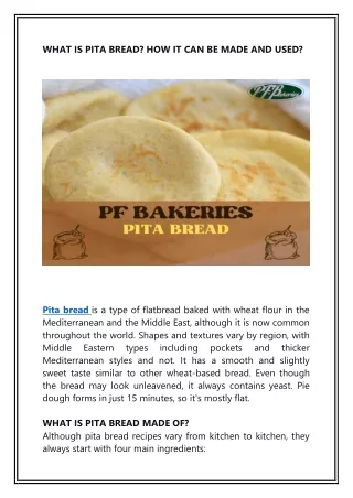 WHAT IS PITA BREAD