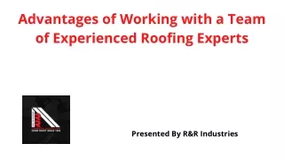 Advantages of Working with a Team of Experienced Roofing Experts