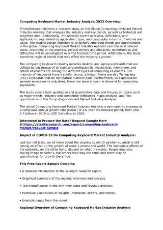 computing keyboard market industry analysis 2022