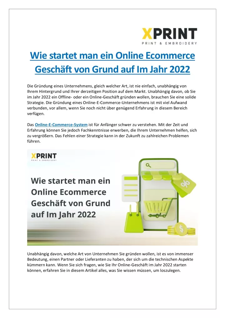 wie startet man ein online ecommerce gesch