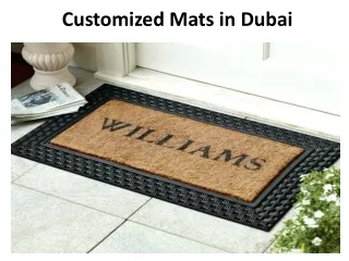 customized mats in dubai
