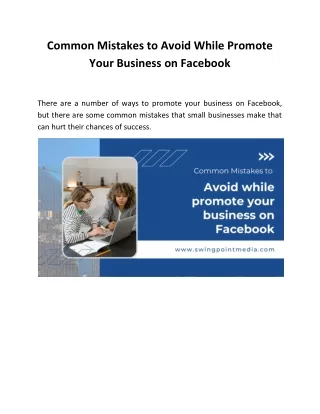 How To Promote Business In Facebook