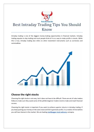 best intraday trading tips you should know