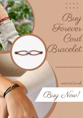 Buy Forever Cord Bracelet - Wecord London