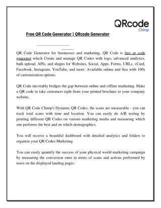 Free QR Code Generator | QRcode Generator
