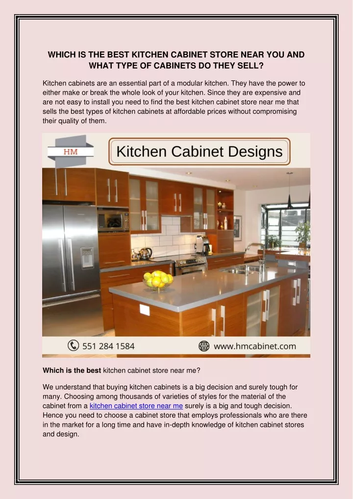 which is the best kitchen cabinet store near