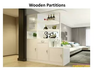 wooden partitions