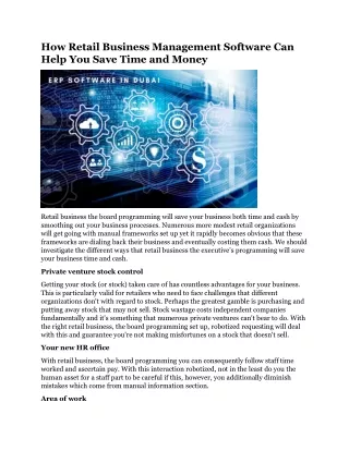 how retail business management software can help