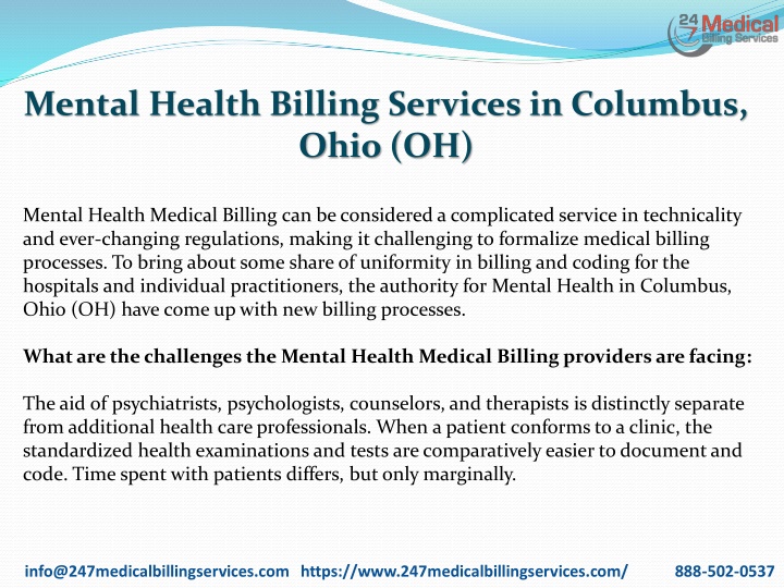 mental health billing services in columbus ohio oh