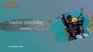 Tandem paragliding at lake Annecy