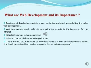 What are Web Development and its Importance - Capacious Technologies