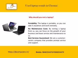 used laptop rentals in chennai