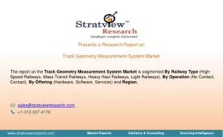 presents a research report on track geometry
