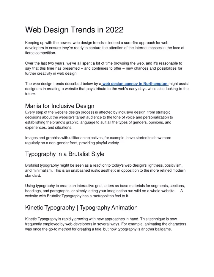 web design trends in 2022