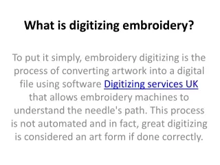 what is digitizing embroidery