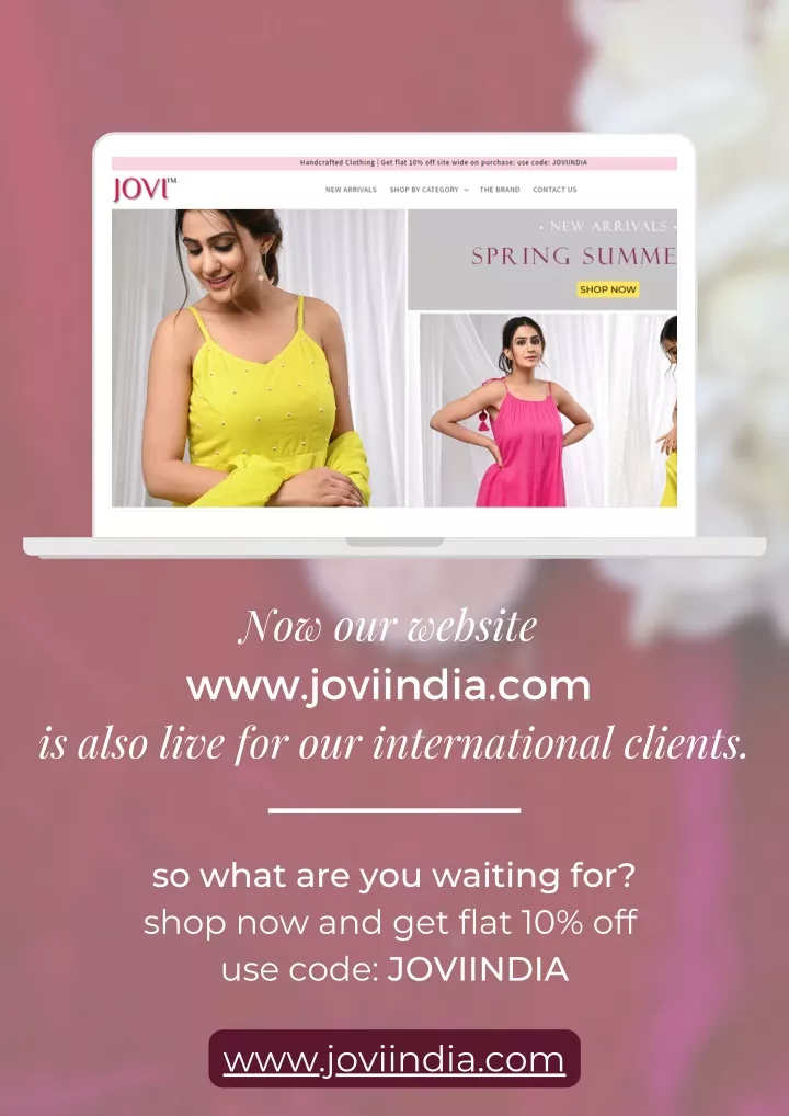 now our website www joviindia com is also live