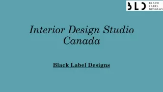 Interior Design Studio Canada
