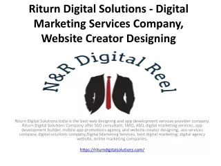 Riturn Digital Solutions - Digital Marketing Services Company