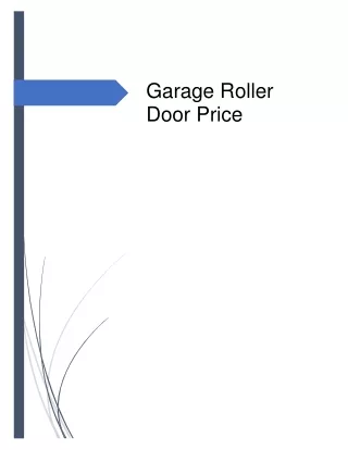Garage Roller Door Price