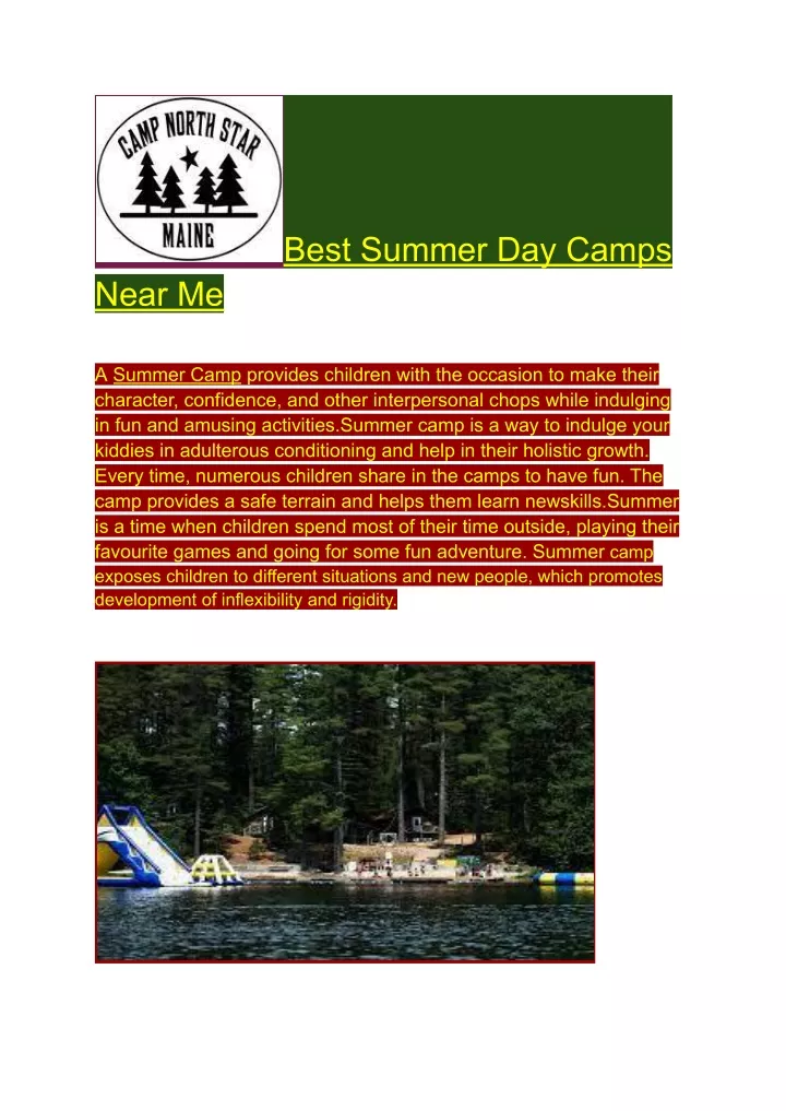 best summer day camps