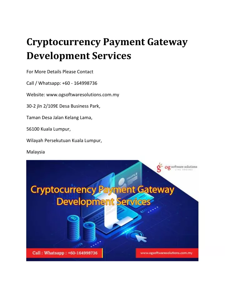 cryptocurrency payment gateway development