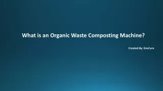 what is an organic waste composting machine