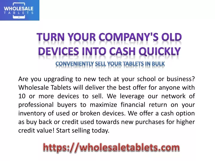 turn your company s old devices into cash quickly