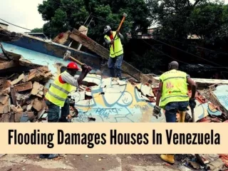 Flooding damages houses in Venezuela