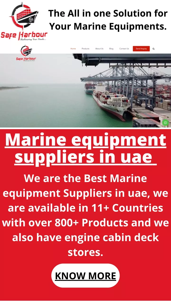 the all in one solution for your marine equipments