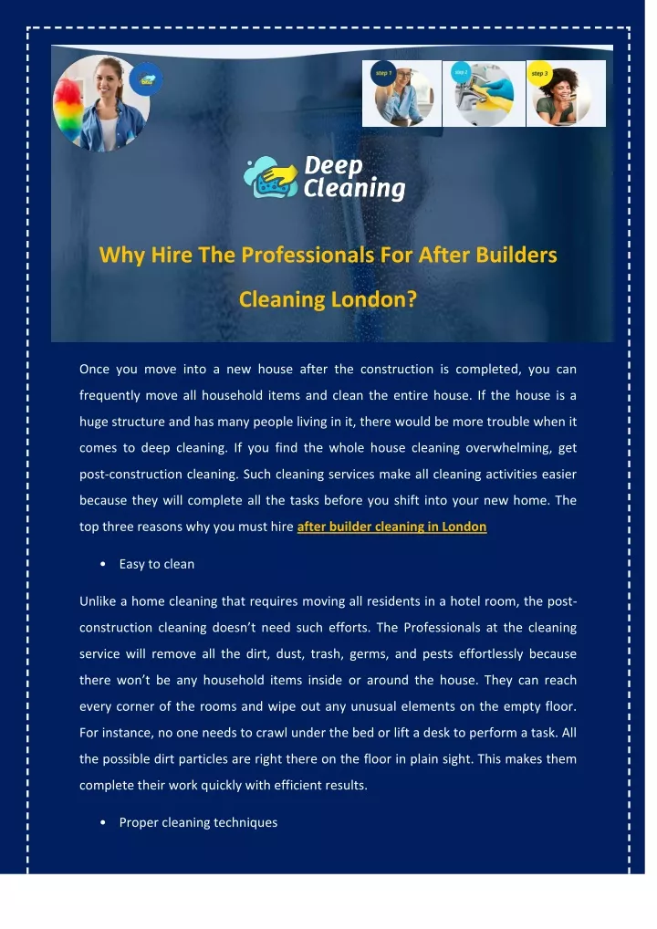 why hire the professionals for after builders