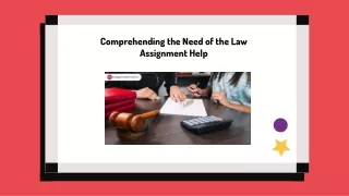 Comprehending the Need of the Law Assignment Help