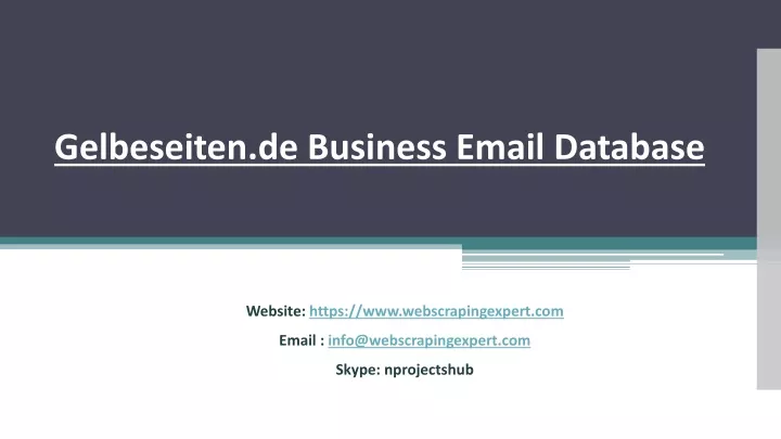 gelbeseiten de business email database