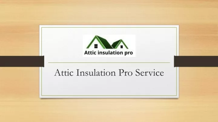 attic insulation pro service