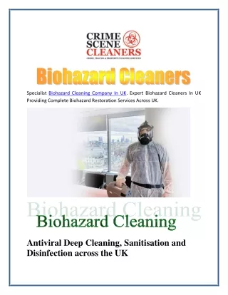 specialist biohazard cleaning company