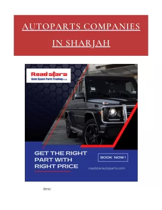 Autoparts companies in Sharjah  | Roadstar Auto Spare Parts