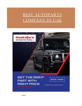 Best auto parts company UAE | Roadstar Auto Spare Parts
