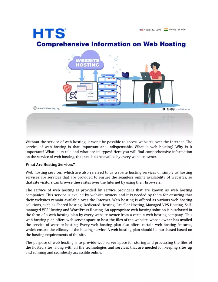 without the service of web hosting